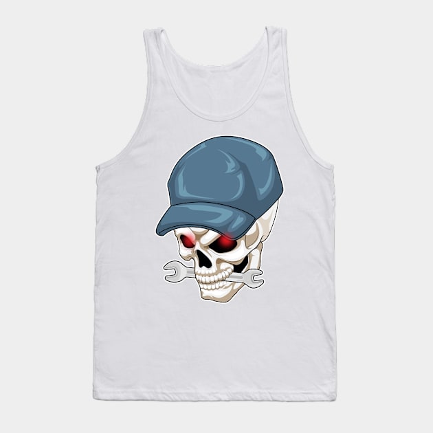 Skull Craftsman Wrench Tank Top by Markus Schnabel